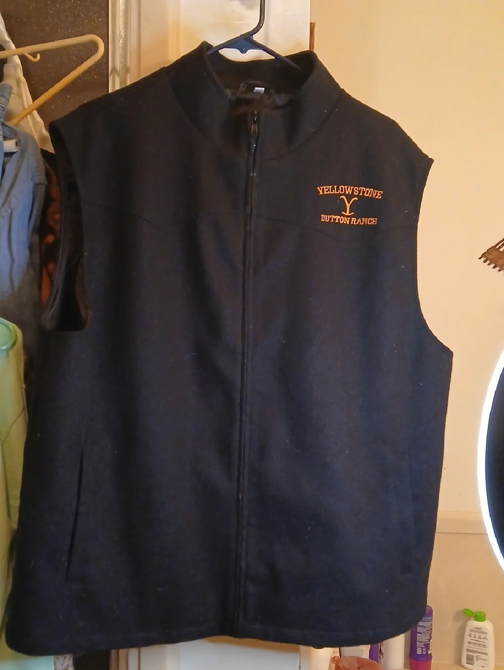 Yellowstone/Dutton RANCH-Men's Black Vest,SZ3xl